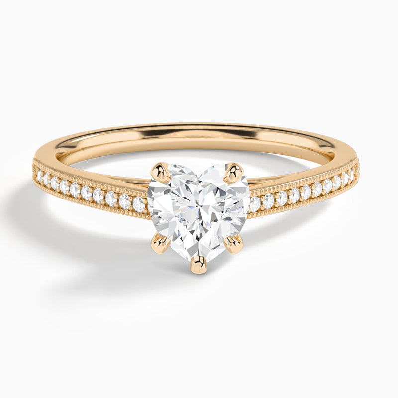 Heart Luxe Hudson Lab Grown Diamond Engagement Ring In 14K Rose Gold - Lucenjuri