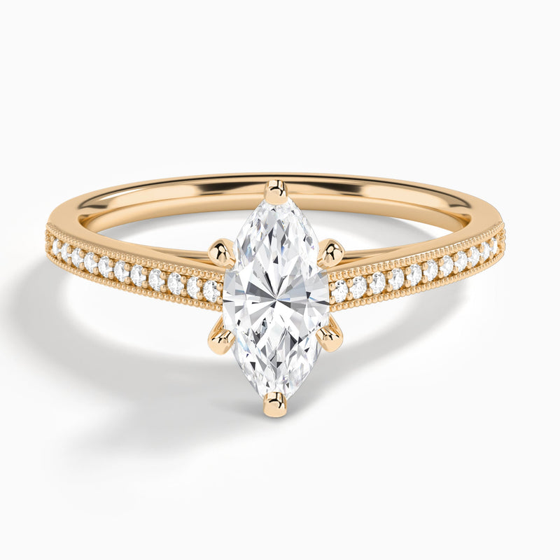Marquise Luxe Hudson Lab Grown Diamond Engagement Ring In 14K Rose Gold - Lucenjuri
