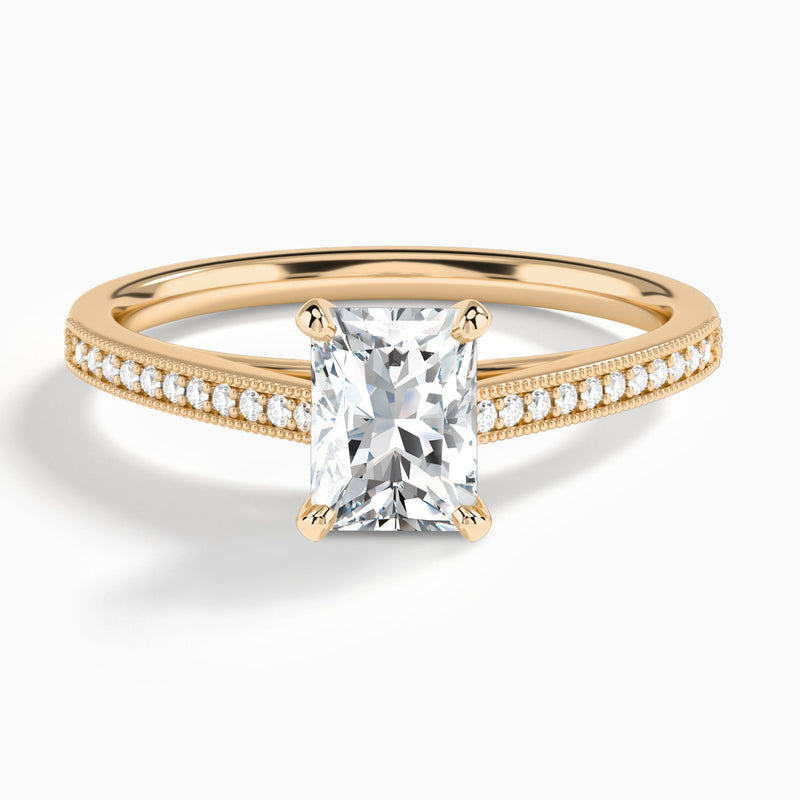 Radiant Luxe Hudson Lab Grown Diamond Engagement Ring In 14K Rose Gold - Lucenjuri