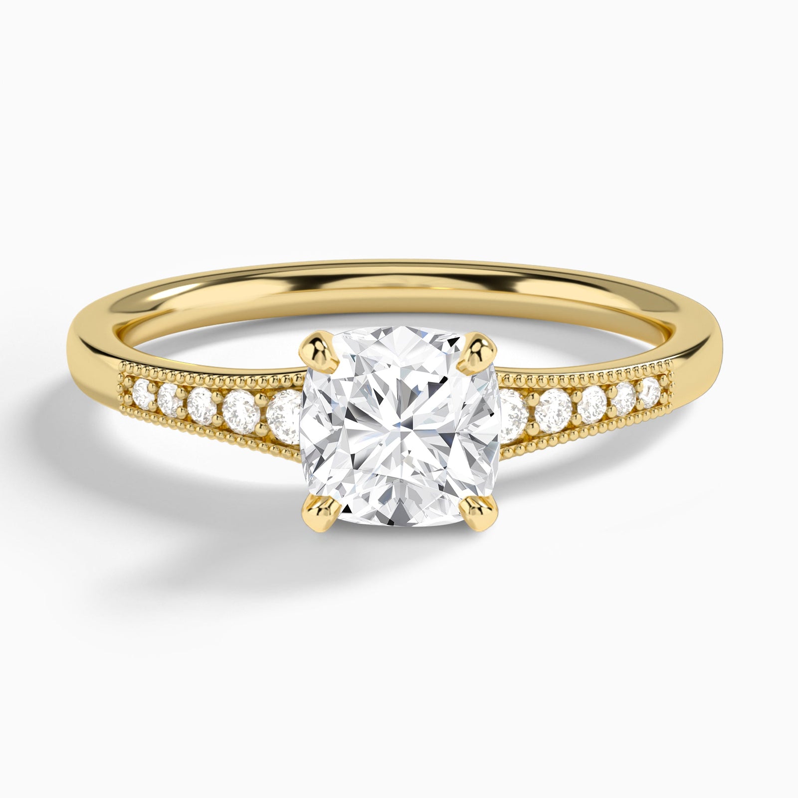 Starla Milgrain Diamond Engagement Ring