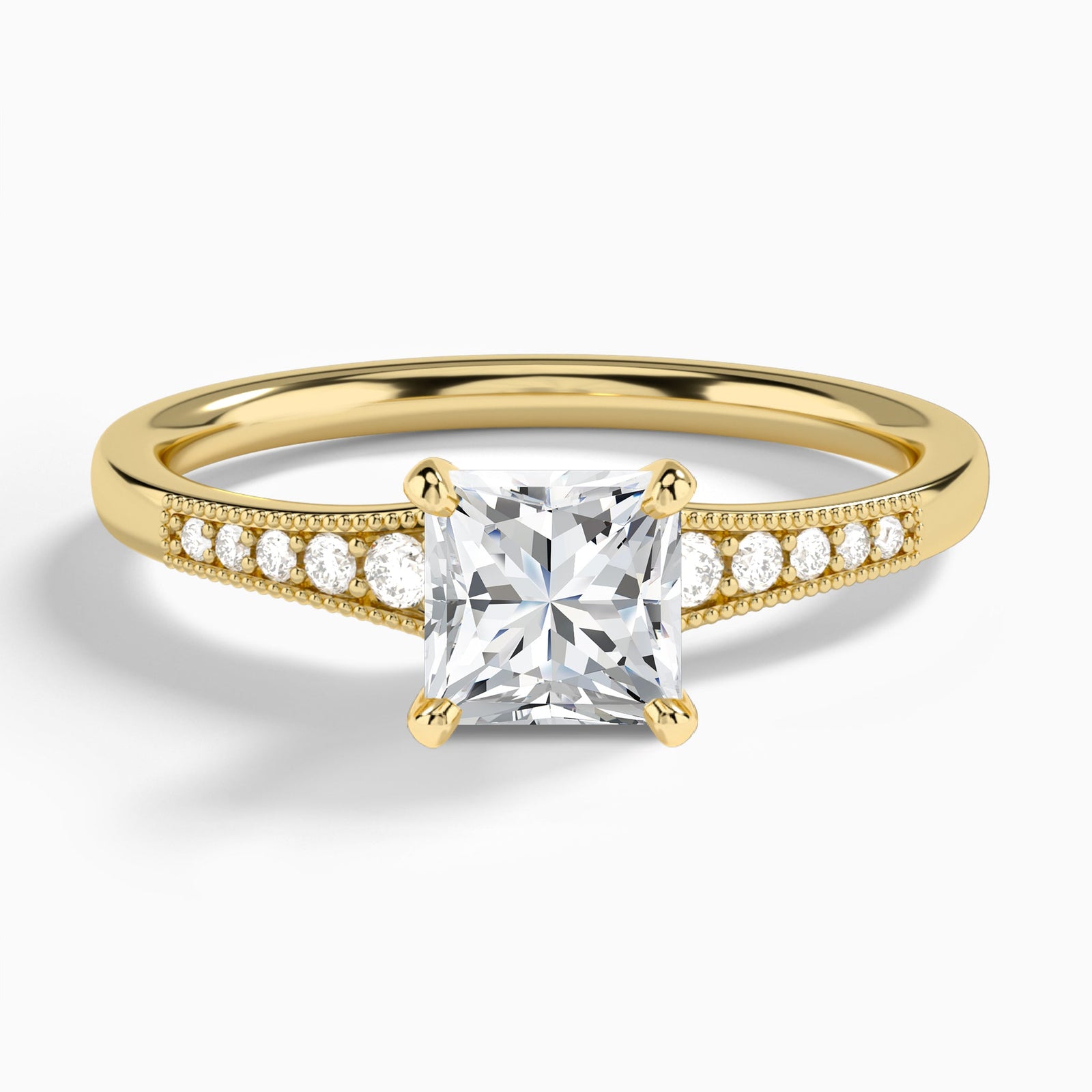 Starla Milgrain Diamond Engagement Ring