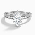Marquise Luxe Francis Engraved Lab Diamond Engagement Ring In Platinum - Lucenjuri