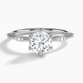 Round Aurora Lab Grown Diamond Engagement Ring In Platinum - Lucenjuri