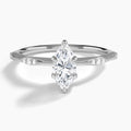 Marquise Aurora Lab Grown Diamond Engagement Ring In 14K White Gold - Lucenjuri
