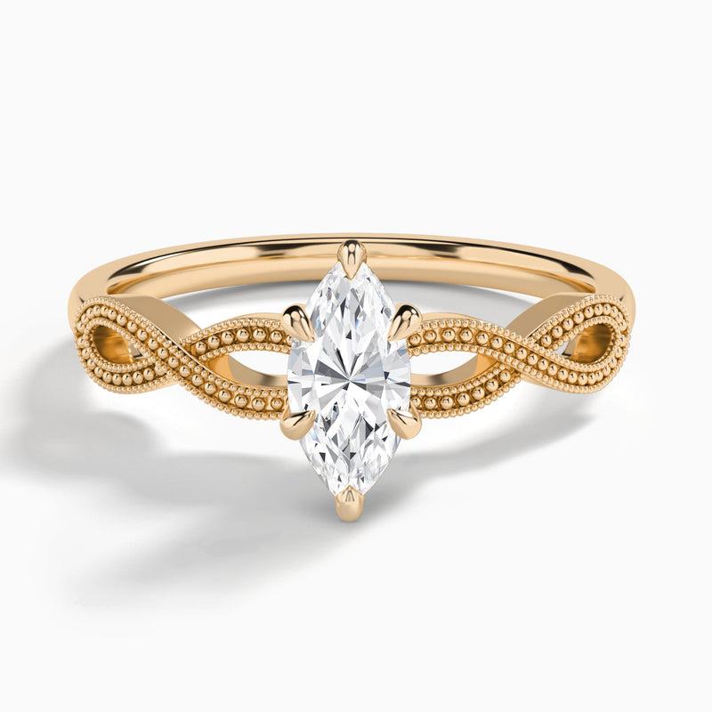 Marquise Infinito Lab Grown Diamond Engagement Ring In 14K Rose Gold - Lucenjuri
