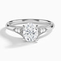 Oval Yvette Lab Grown Diamond Engagement Ring In Platinum - Lucenjuri