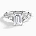 Emerald Yvette Lab Grown Diamond Engagement Ring In 18K White Gold - Lucenjuri