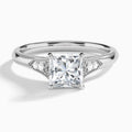 Princess Yvette Lab Grown Diamond Engagement Ring In 14K White Gold - Lucenjuri