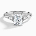 Radiant Yvette Lab Grown Diamond Engagement Ring In 14K White Gold - Lucenjuri