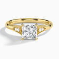 Princess Yvette Lab Grown Diamond Engagement Ring In 14K Yellow Gold - Lucenjuri