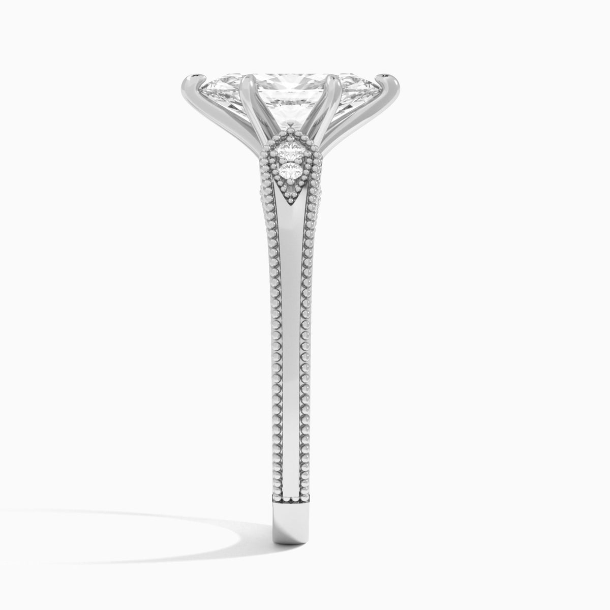 Marquise Wynter Lab Grown Diamond Engagement Ring In Platinum, Side View