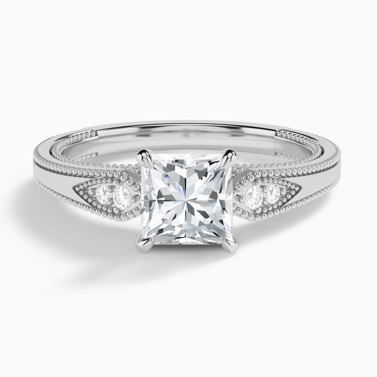 Princess Wynter Lab Grown Diamond Engagement Ring In Platinum - Lucenjuri
