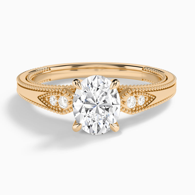 Oval Wynter Lab Grown Diamond Engagement Ring In 14K Rose Gold - Lucenjuri