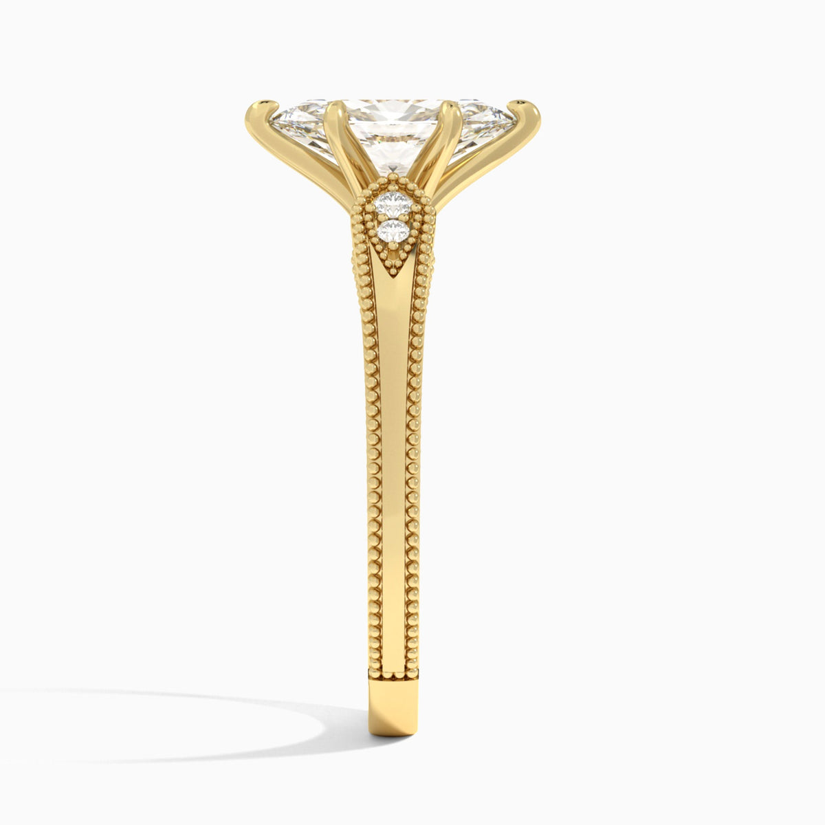 Marquise Wynter Lab Grown Diamond Engagement Ring In 14K Yellow Gold, Side View