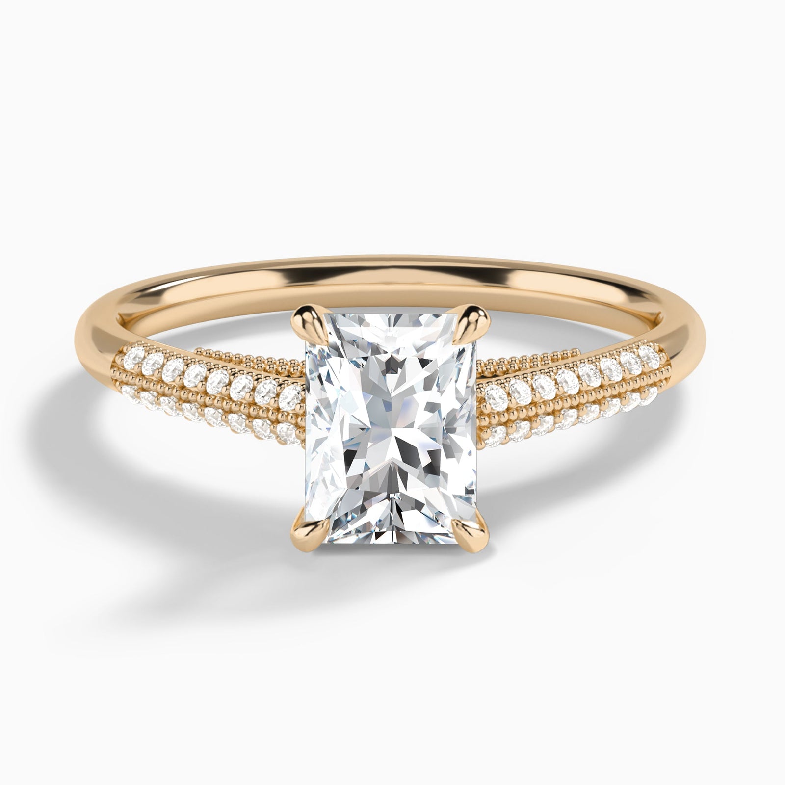 Knife Edge Cathedral Diamond Engagement Ring