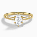 Knife Edge Cathedral Diamond Engagement Ring