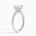Marquise Nadia Lab Grown Diamond Engagement Ring In Platinum, Angle View