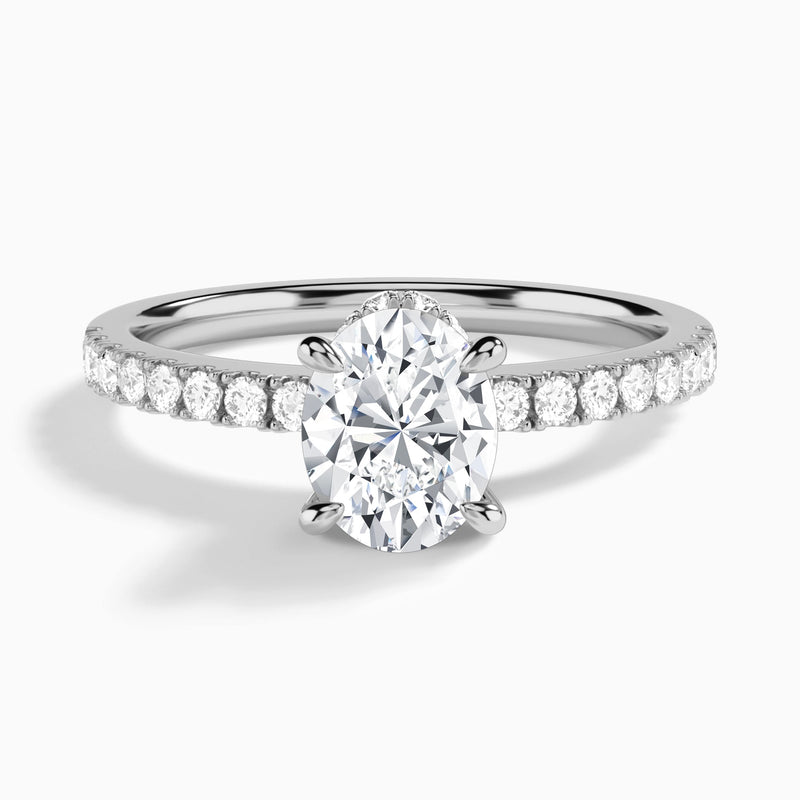 Oval Nadia Lab Grown Diamond Engagement Ring In Platinum - Lucenjuri
