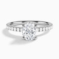 Oval Nadia Lab Grown Diamond Engagement Ring In Platinum - Lucenjuri