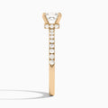 Asscher Nadia Lab Grown Diamond Engagement Ring In 14K Rose Gold, Side View
