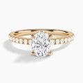 Oval Nadia Lab Grown Diamond Engagement Ring In 14K Rose Gold - Lucenjuri