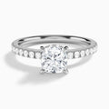 Cushion Nadia Lab Grown Diamond Engagement Ring In 18K White Gold - Lucenjuri