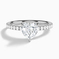 Heart Nadia Lab Grown Diamond Engagement Ring In 14K White Gold - Lucenjuri
