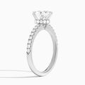 Heart Nadia Lab Grown Diamond Engagement Ring In 14K White Gold, Angle View
