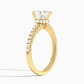 Heart Nadia Lab Grown Diamond Engagement Ring In 18K Yellow Gold, Angle View