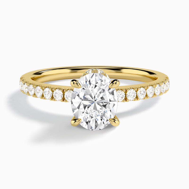 Oval Nadia Lab Grown Diamond Engagement Ring In 14K Yellow Gold - Lucenjuri