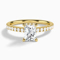 Radiant Nadia Lab Grown Diamond Engagement Ring In 14K Yellow Gold - Lucenjuri