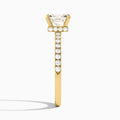 Radiant Nadia Lab Grown Diamond Engagement Ring In 14K Yellow Gold, Side View