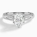 Oval Opera Six-Prong Lab Grown Diamond Engagement Ring In Platinum - Lucenjuri