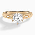 Round Opera Six-Prong Lab Diamond Engagement Ring In 14K Rose Gold - Lucenjuri