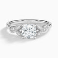 Cushion Lyra Lab Grown Diamond Engagement Ring In Platinum - Lucenjuri