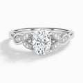 Oval Lyra Lab Grown Diamond Engagement Ring In Platinum - Lucenjuri