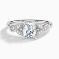 Radiant Lyra Lab Grown Diamond Engagement Ring In 14K White Gold - Lucenjuri