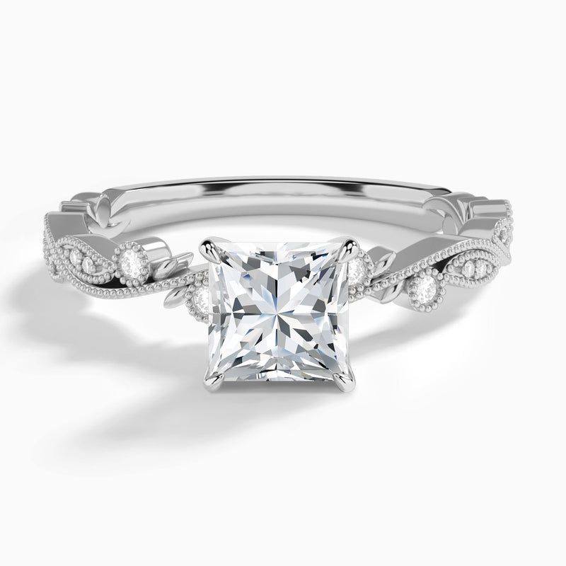 Princess Selena Lab Grown Diamond Engagement Ring In Platinum - Lucenjuri
