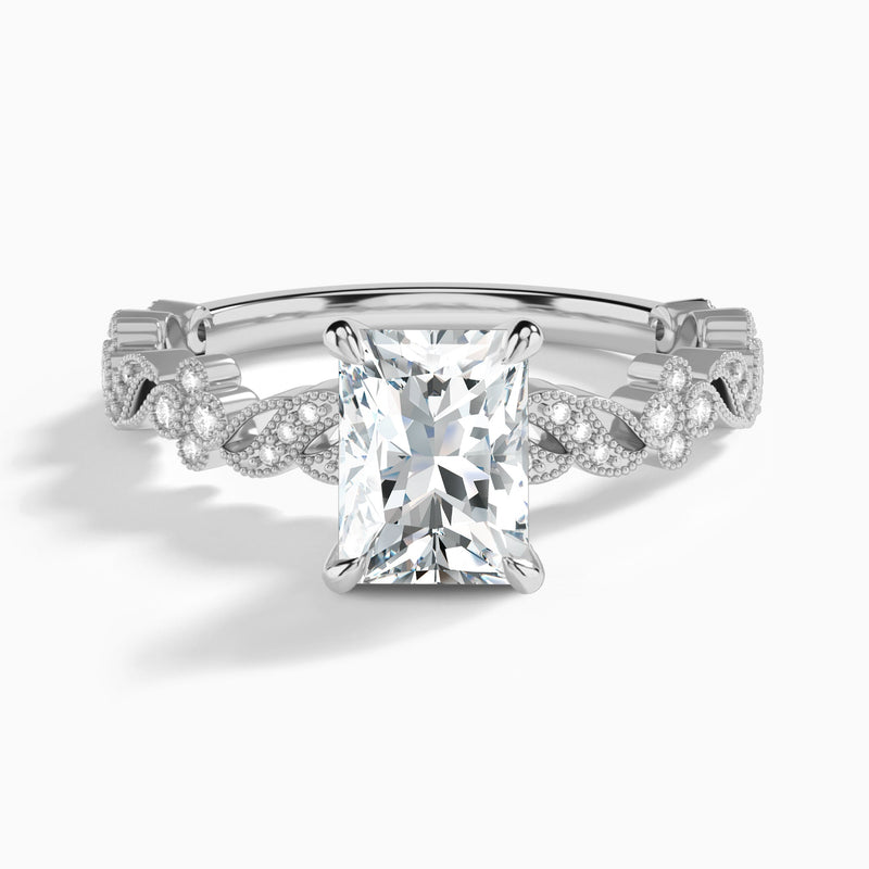 Radiant Viviana Lab Grown Diamond Engagement Ring In Platinum - Lucenjuri