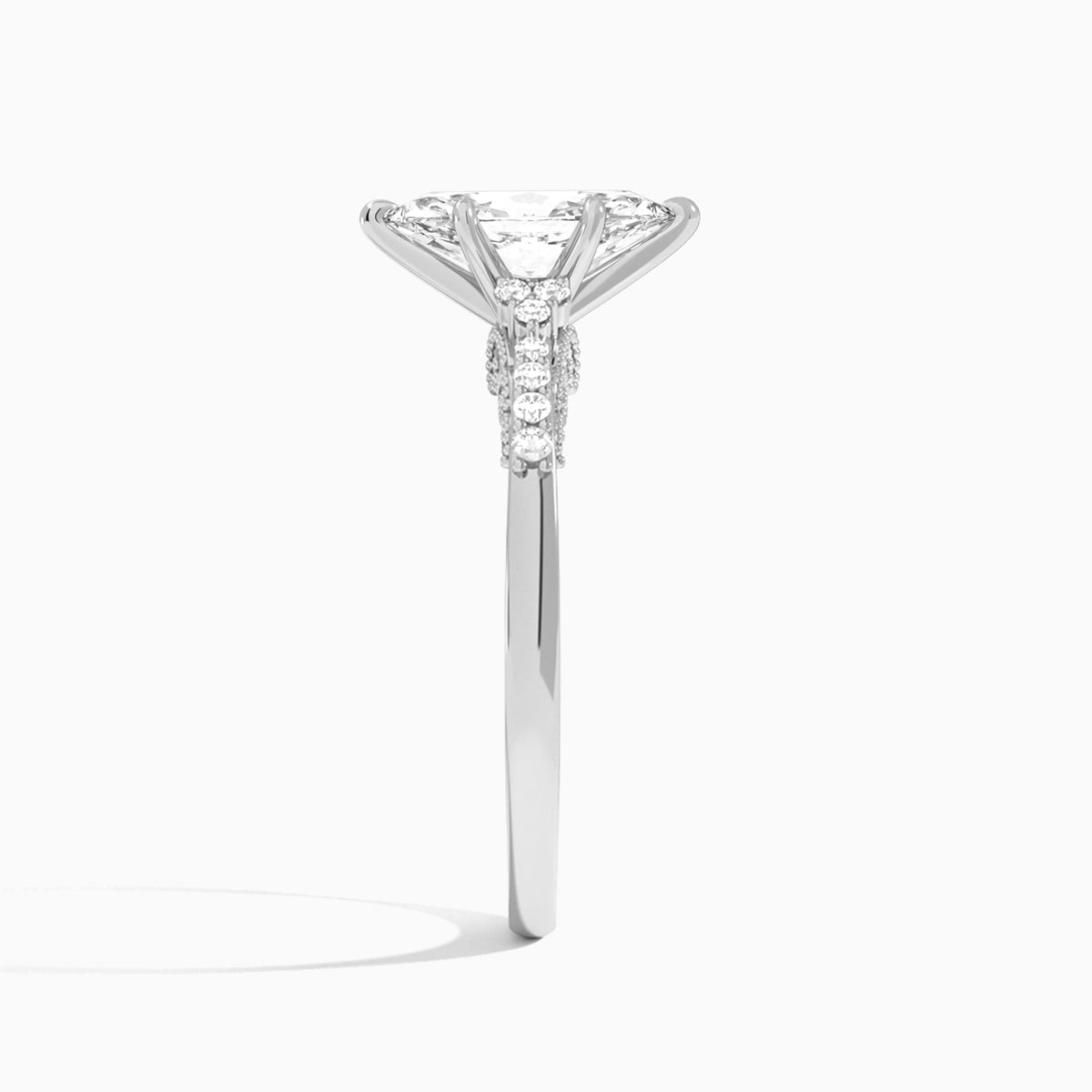 Marquise Joy Lab Grown Diamond Engagement Ring In Platinum, Side View
