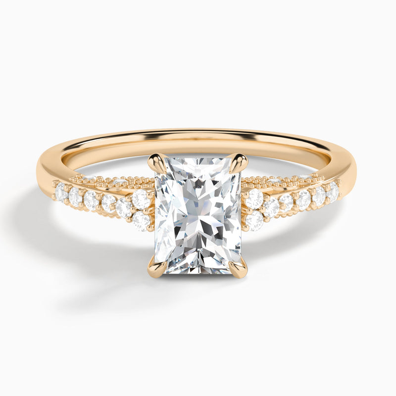 Radiant Joy Lab Grown Diamond Engagement Ring In 14K Rose Gold - Lucenjuri