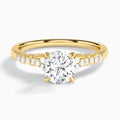 Round Joy Lab Grown Diamond Engagement Ring In 14K Yellow Gold - Lucenjuri