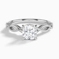 Cushion Petite Infinito Lab Grown Diamond Engagement Ring In Platinum - Lucenjuri