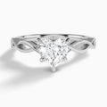 Heart Petite Infinito Lab Grown Diamond Engagement Ring In Platinum - Lucenjuri