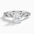 Oval Petite Infinito Lab Grown Diamond Engagement Ring In Platinum - Lucenjuri