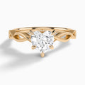 Heart Petite Infinito Lab Diamond Engagement Ring In 14K Rose Gold - Lucenjuri