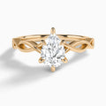 Pear Petite Infinito Lab Diamond Engagement Ring In 14K Rose Gold - Lucenjuri