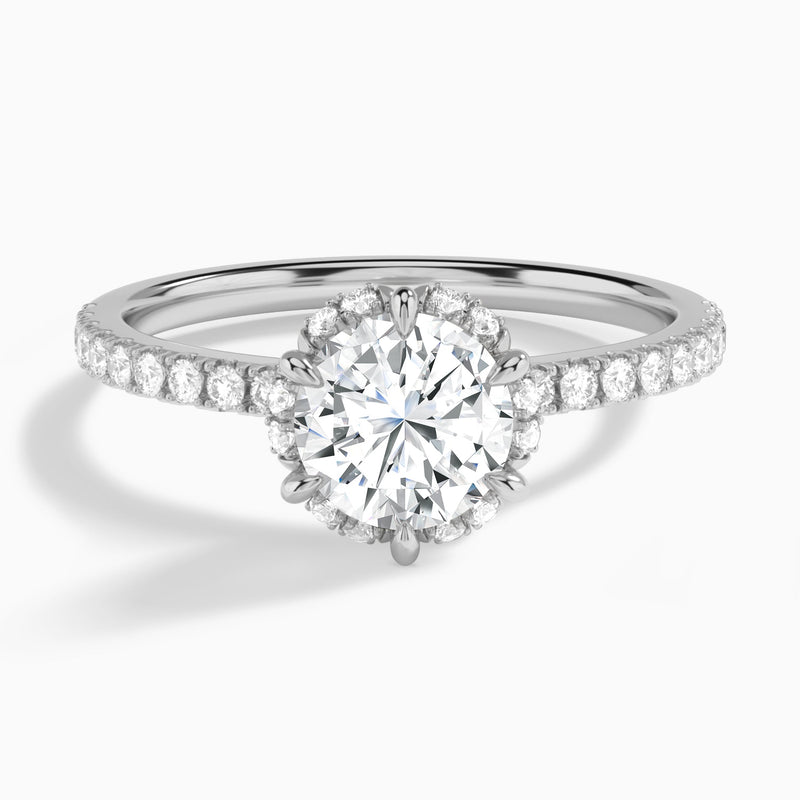 Round Verity Lab Grown Diamond Engagement Ring In Platinum - Lucenjuri