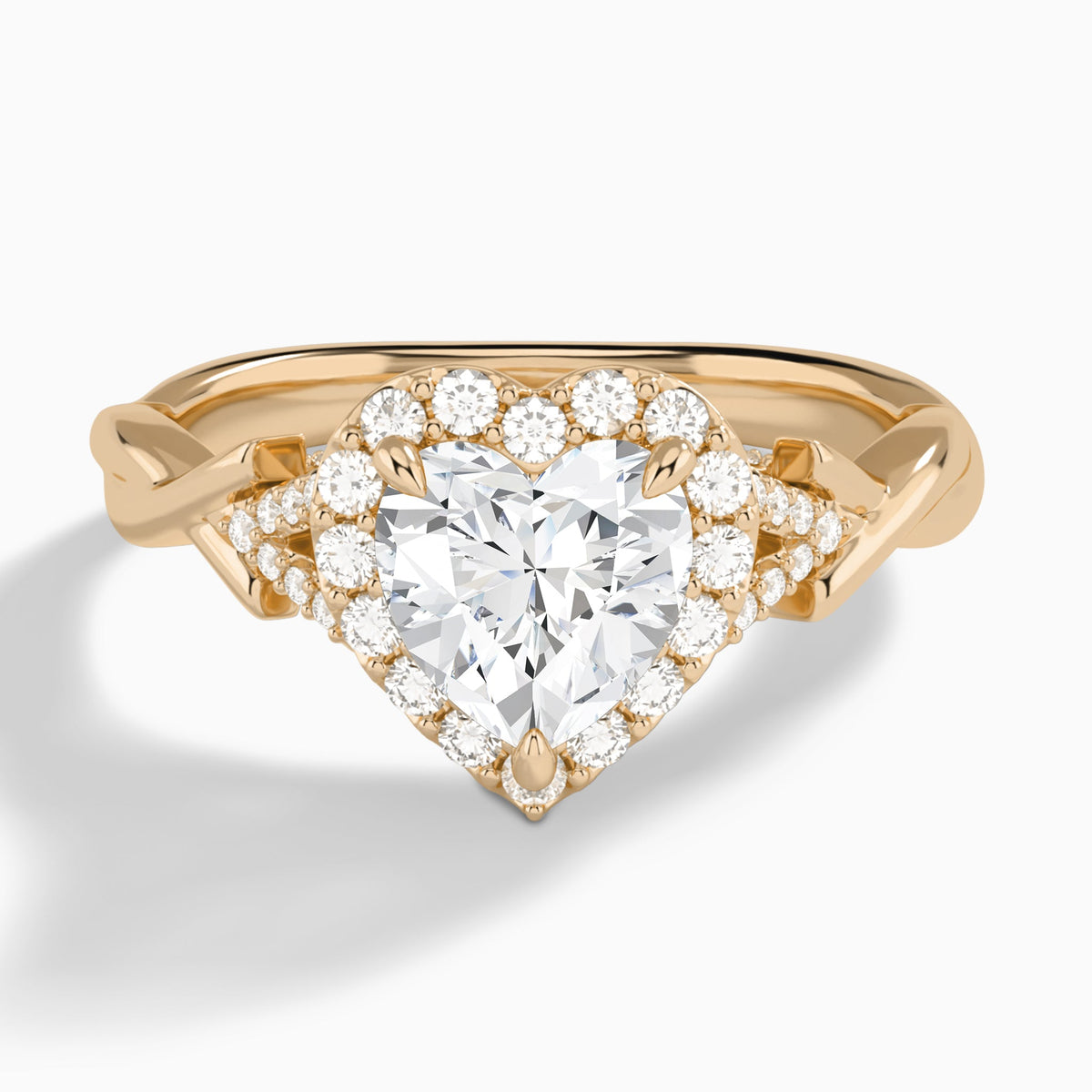 Heart Luxe Victoria Lab Grown Diamond Engagement Ring In 14K Rose Gold - Lucenjuri