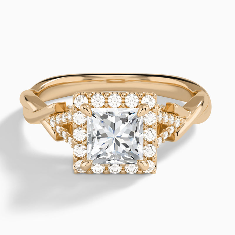 Princess Luxe Victoria Lab Grown Diamond Engagement Ring In 14K Rose Gold - Lucenjuri